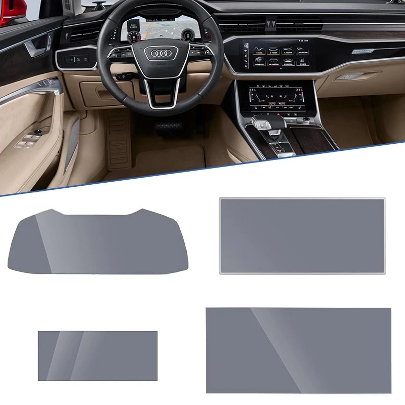 For Audi A6 C8 4K A7 4K8 2019~2021 Car Navigation Instrument AC Film GPS Touch Full Screen Protector Tempered Glass Accessories