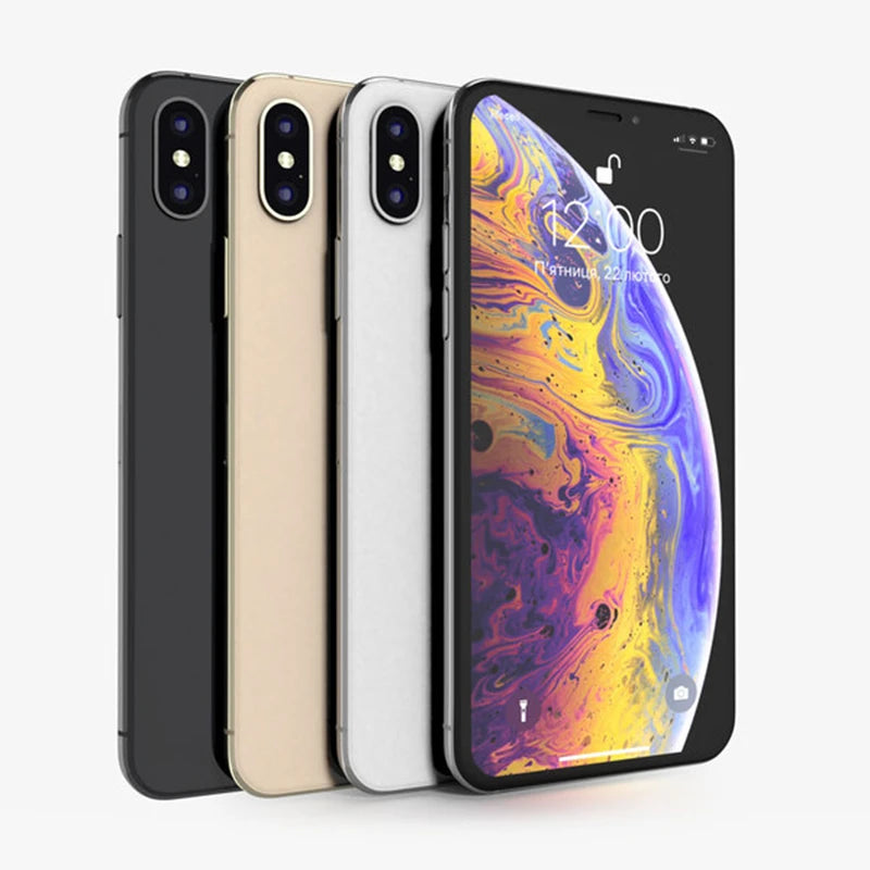 Apple iPhone XS Max Mobile Phone 6.5inch A12 Bionic 4GB RAM 64GB/256GB ROM Hexa Core 12MP NFC 4G LTE Original iOS Cellphone