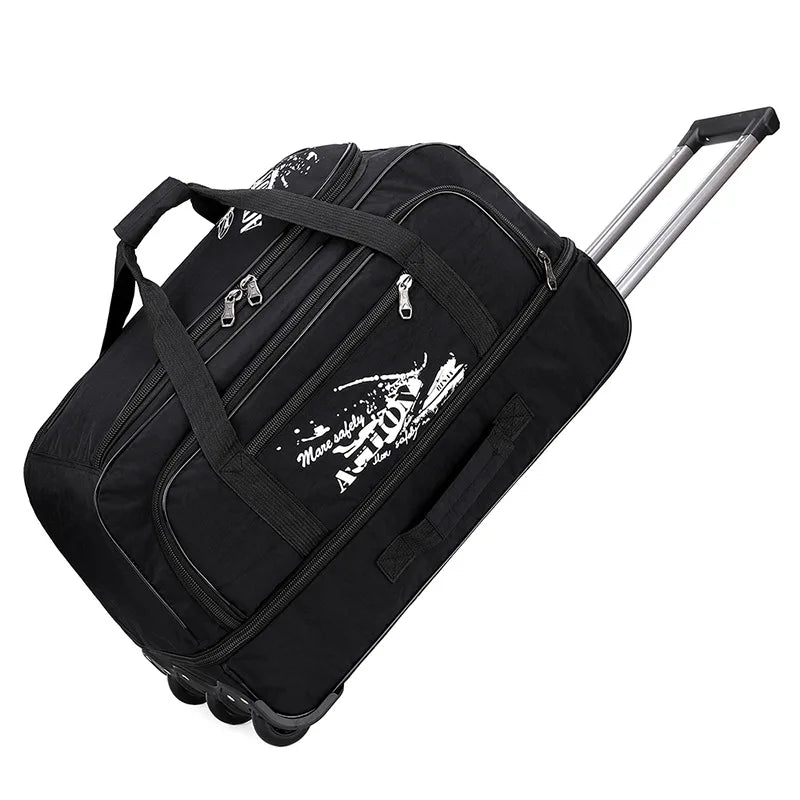 Oxford Cloth Travel Men's and Women's General Boarding Business Bag Out Waterproof Folding Luggage  Pull Rod