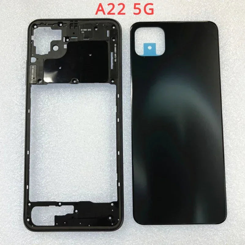 Middle Frame Cover +Battery Back Cover For Samsung Galaxy A22 4g 5g A225 A226 Phone Housing Case Rear Door Lid Replacement Parts