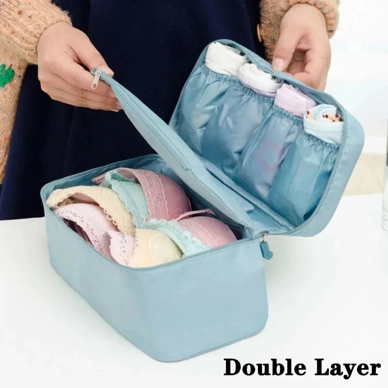 Women Portable Travel Underwear Storage Bag Waterproof Clothing Pants Bra Organizer Bags Socks Packing Cube Female Girl Bra Bag