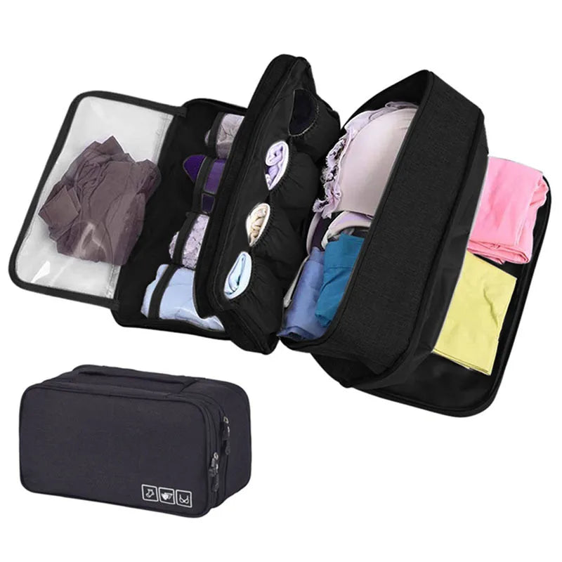 Women Portable Travel Underwear Storage Bag Waterproof Clothing Pants Bra Organizer Bags Socks Packing Cube Female Girl Bra Bag