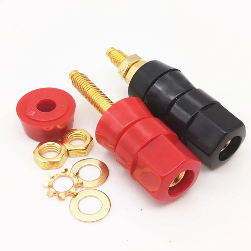 2Pcs Electrical Amplifier Speaker Terminal Banana Plug Jack Equipment Supplies Insulated Binding Post Audio