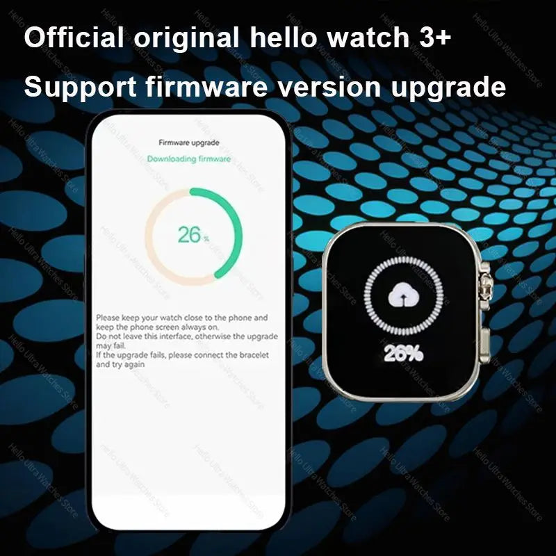 New Official Original Smart Hello Watch 3 Plus Ultra HD AMOLED 4G ROM NFC Compass Bluetooth Call 49mm Smartwatch 2024 Men Women