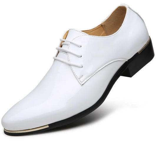 Brogue Shoes Men Formal Dress Italian Shoes Men Classic Leather Dress Brand White Official Shoes For Men Wedding Dress 2024 Buty