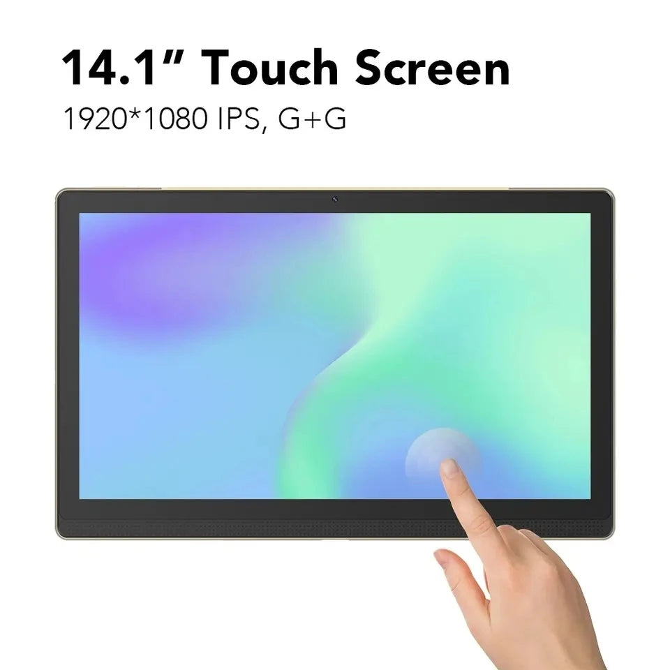 Super Large Screen 14.1 inch tablet Pc New Android 12 Phone Call Google Market GPS 5G WiFi FM Bluetooth 10000mAh 12GB+256GB Tab