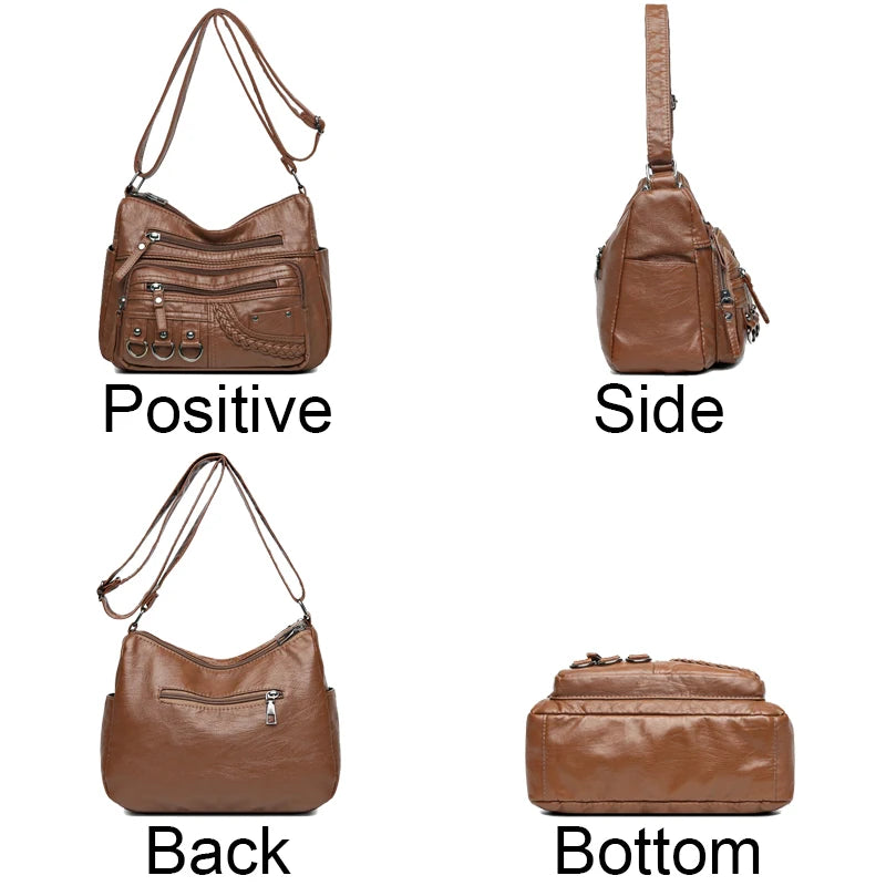 2023 New Ladies Soft Leather Bags High Quality Purses And Handbags Famous Designer Crossbody Shoulder Bag For Women Sac A Main