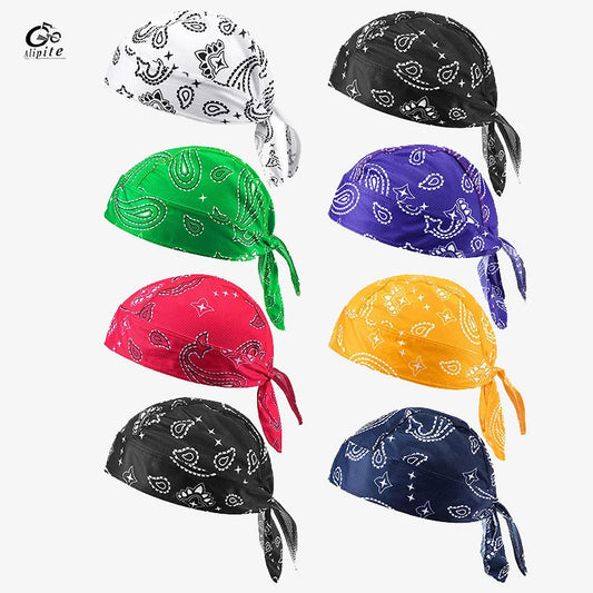 Men's Bandana Summer Cycling Bandana Bicycle Hat Head Wrap Anti Sweat UV Sport Headband Breathable for Men Women Sports Cap